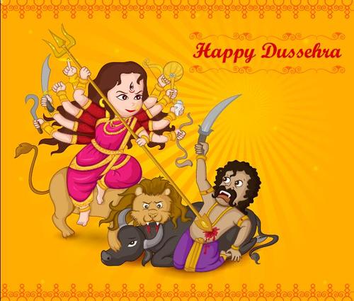 Indian tradition Dussehra vectors