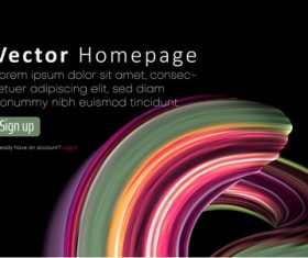 Internet home page design of template vectors