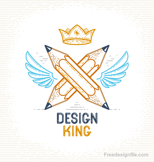 King logo creative design vectors