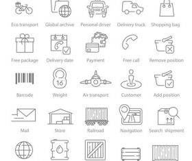 Logisctics icons vector
