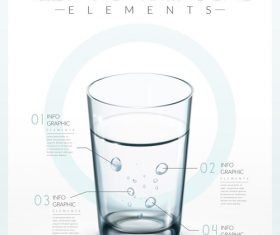 Mineral Water Infographic Template Design vector