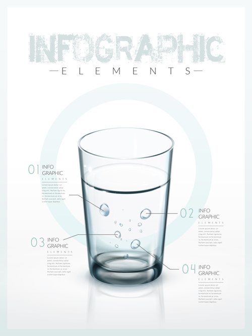 Mineral Water Infographic Template Design vector