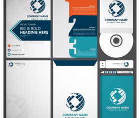 Multi style corporate identity template background vector