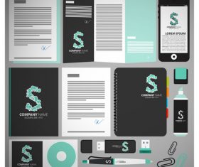 Multiple style corporate identity templates vector