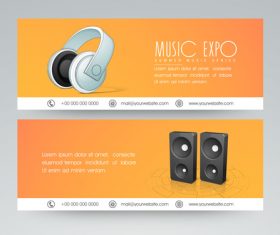 Music expo banner vector