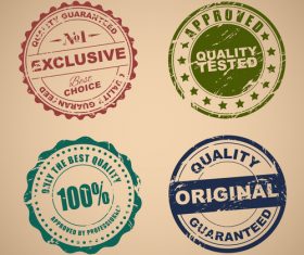 Old Stamp Quality set vector