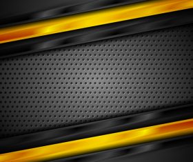 Orange black metal background vector