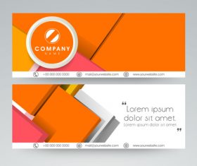 Orange website Header and Banner vector