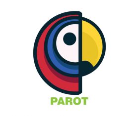 Parot logo creative design vector