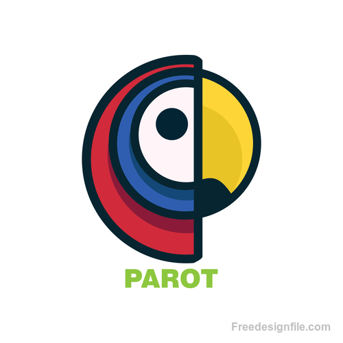 Parot logo creative design vector