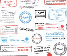 Passenger style stamp vectors