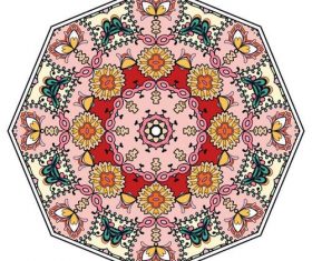 Pink mandala ornament pattern vector