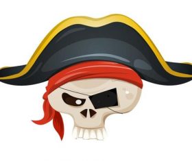 Pirate cartoon icon vector