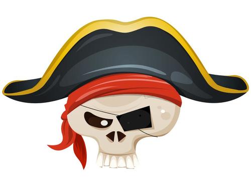 Pirate cartoon icon vector