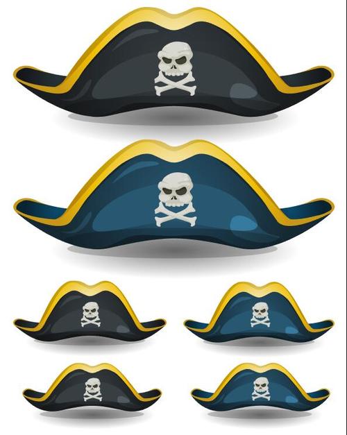 Pirate hat cartoon vector