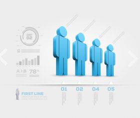 Population ratio Infographics Vector