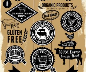 Poultry label vector