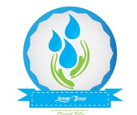 Protect water source logo vector