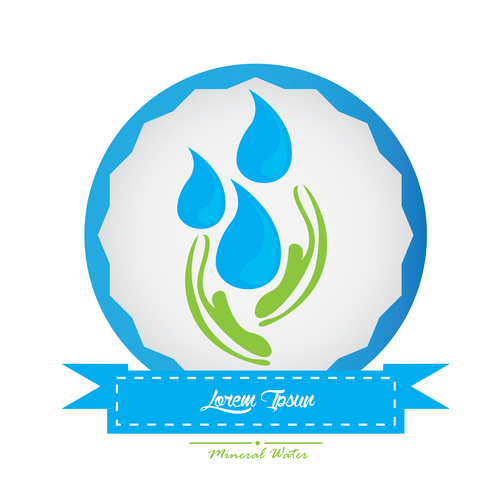 Protect water source logo vector