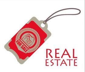 Real estate design tag vector