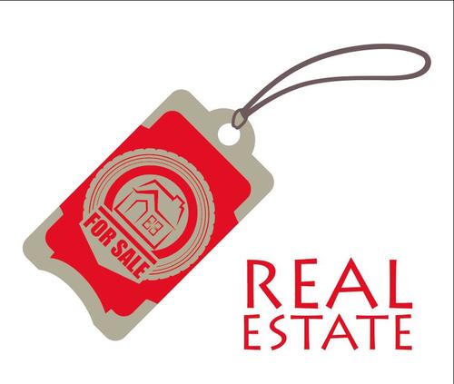 Real estate design tag vector