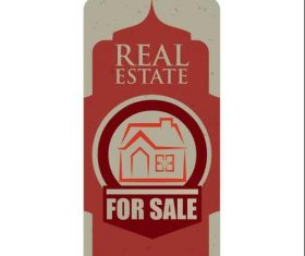 Real estate for sale label vector