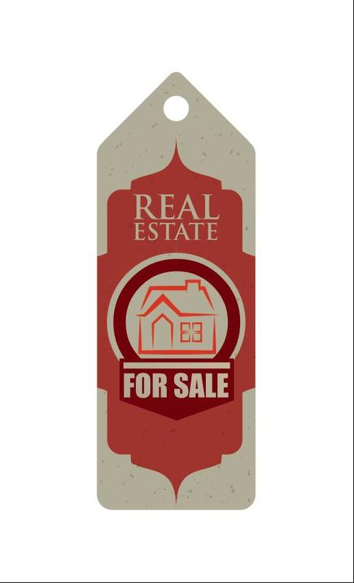 Real estate for sale label vector