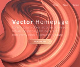 Red Internet home page template design vectors