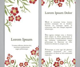 Red Small flower Pattern banner vector