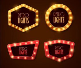 Red and yellow lights vector