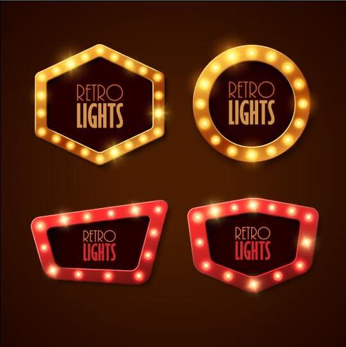 Red and yellow lights vector