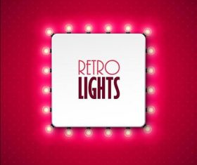 Red background square lights vector