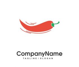 Red pepper vector logo