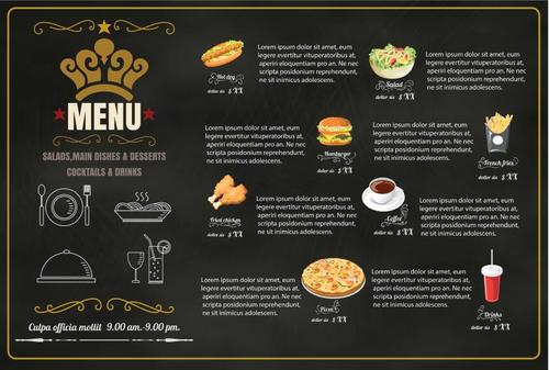 Restaurant Foods menu vector