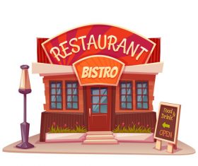 Restaurant cartoon vector
