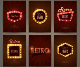 Retro lights vector