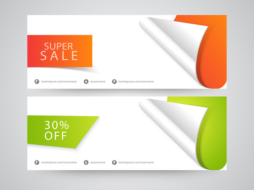 Roll angle sale banner vector