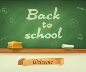 School blackboard and welcome slogan vector