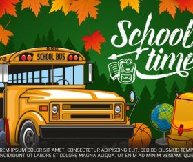 School bus background vectors