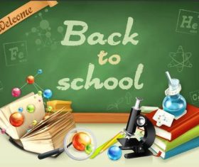 School chemistry class vector