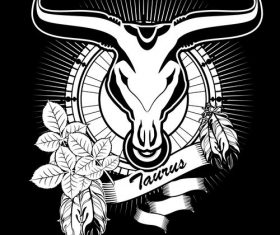 Silhouette Taurus Zodiac sign vector