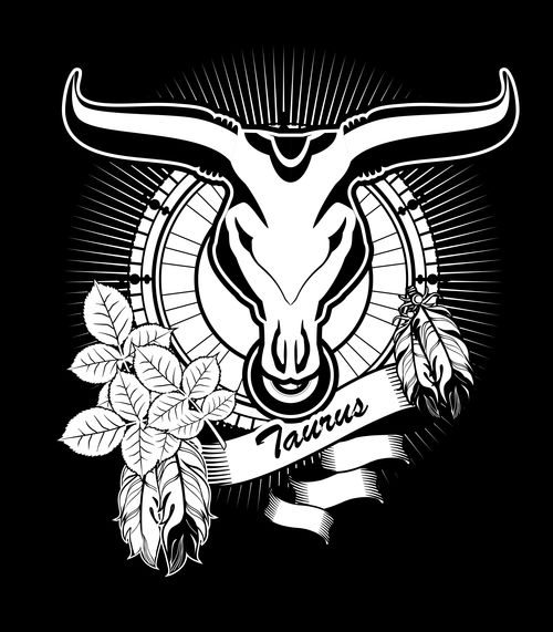 Silhouette Taurus Zodiac sign vector