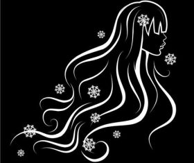 Silhouette female illustration vectors