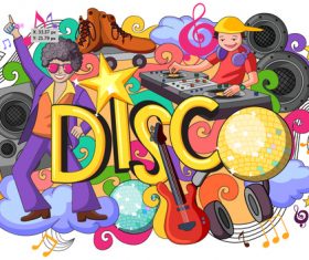 Singer and DJ illustration vectors