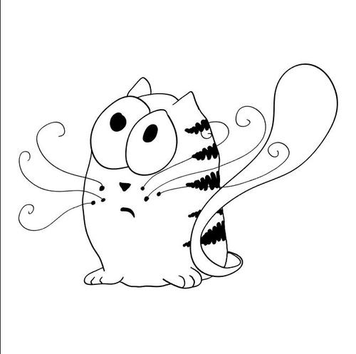 Sketch cat vectors