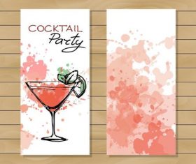 Sketch cocktail banner vector