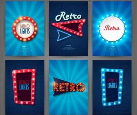 Square and round lights vector