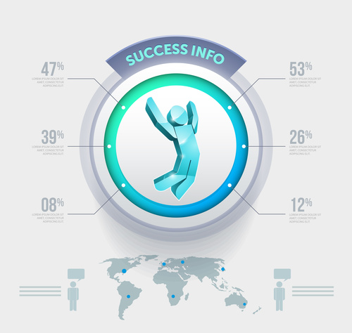 Success info Infographics element Vector