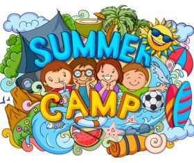 Summer childrens outing illustration vectors