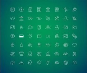 Summer travel icon vector